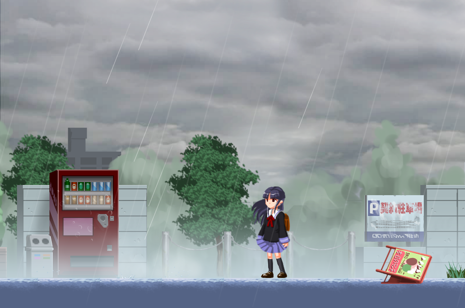 少女が雨の街をうろつくゲーム（近況）